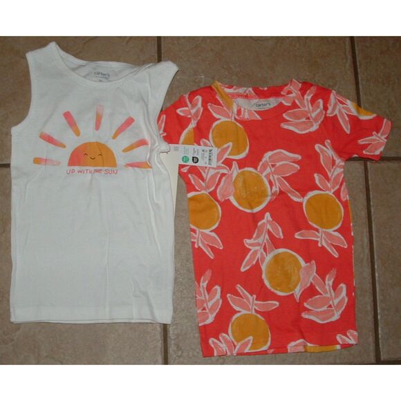 NEW NWT Girls Sz 5 Toddler Multicolored Snug Fitting 4 Pc Pajama Lounge Sets - Picture 2 of 3